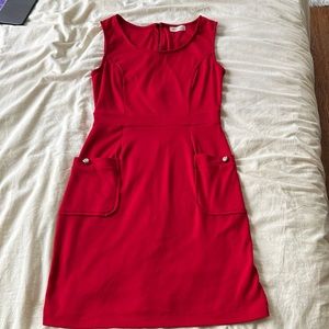 FREE SHIP Monteau Red Dress ~ Pockets!!